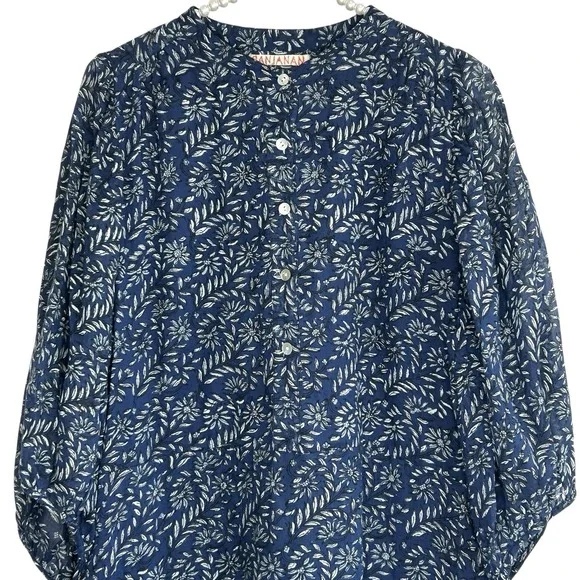 Banjanan Floral Peasant Boho Dress Small Cottage Mini Western Romantic Whimsical - Picture 3 of 11